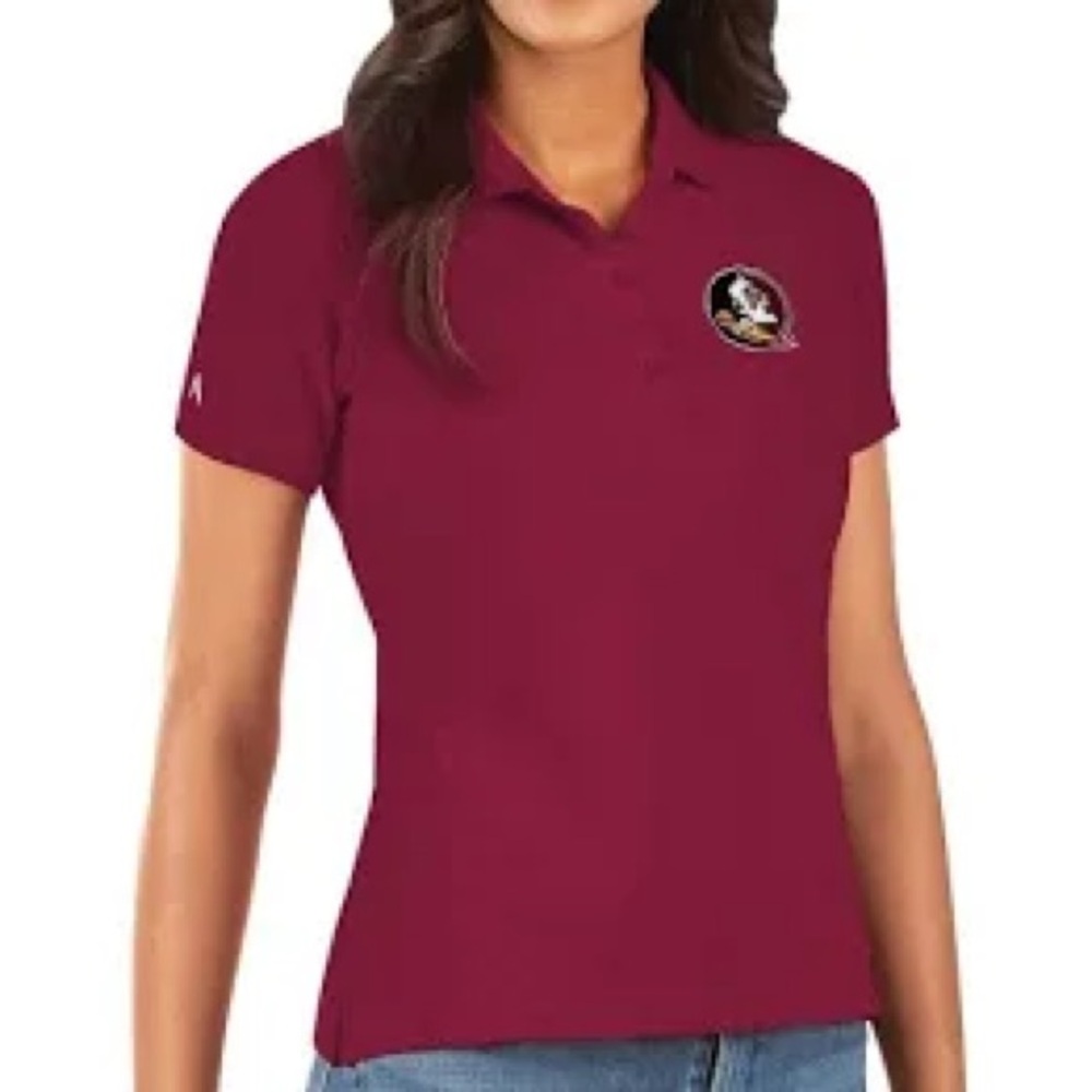 Florida State Seminoles Antigua Women's Legacy Pique Polo - Garnet XS NWOT